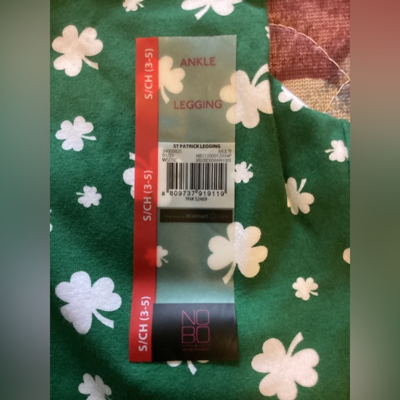 NWT No Boundaries St. Patrick’s Day Leggings Size Small - Picture 2 of 2